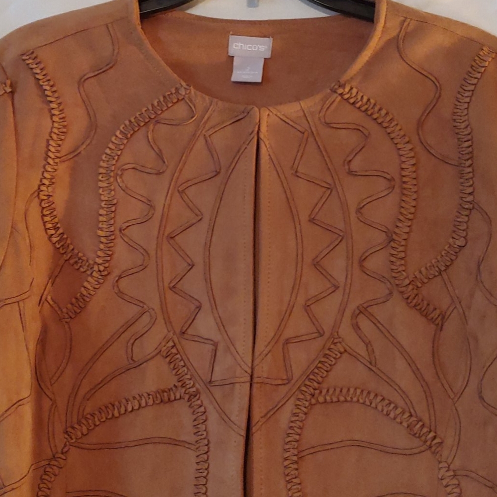 Beautiful Patterned, Suede-Like Jacket. - image 2